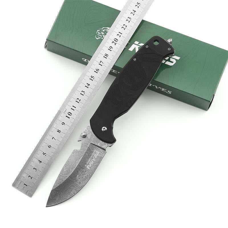 Price US$ 12.96 High Quality Engraving Fashion Pattern Blade G10 Handle Folding Knife Can Be Used For Men Gifts Buy On Alfknives.com