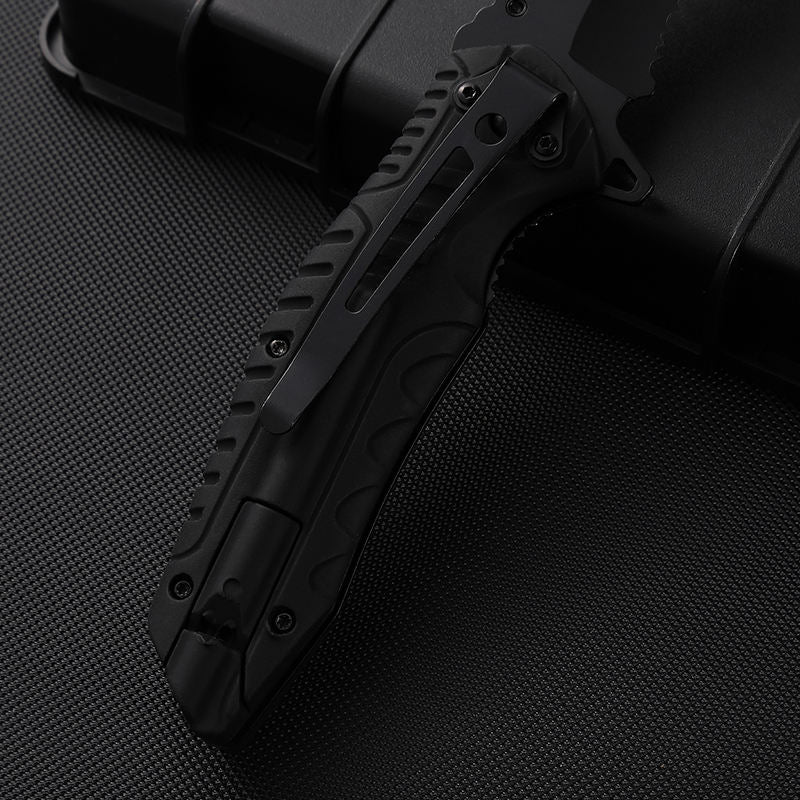 Price US$ 9.31 High Quality Popular Best Seller Outdoor Camping Knife Bushcraft Folding Tactical Survival Knife Black Pocket Knife Hunting With Fire Starter Buy On Alfknives.com