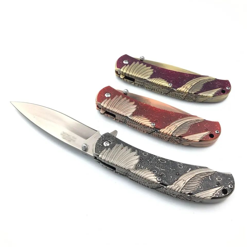 Price US$ 11.07 High Quality New Design Embossed Flying Eagle All Steel Tactical Folding Knives Pocket Knife Colorful Stainless Steel Knife Buy On Alfknives.com