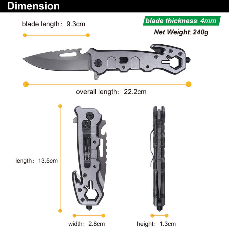 Price US$ 10.85 High Quality Titanium Multifunction Folding Pocket Knife Tactical Survival Tool Hunting Hiking Self Defense Rescue Outdoor Knife Wrench Buy On Alfknives.com