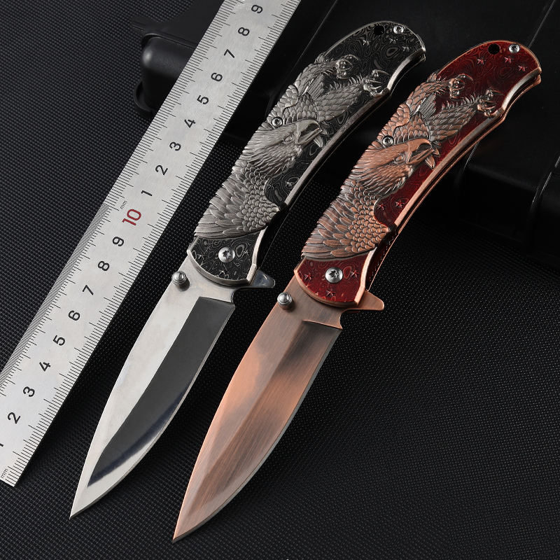 Price US$ 11.07 High Quality New Design Embossed Flying Eagle All Steel Tactical Folding Knives Pocket Knife Colorful Stainless Steel Knife Buy On Alfknives.com