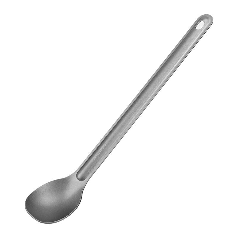 Price US$ 10.86 High Quality Hot Selling Pure Titanium Long Handle Spoon Fork Spore Tableware Outdoor Dinner Essential Camping Backpack Picnic Portable Spoon Buy On Alfknives.com