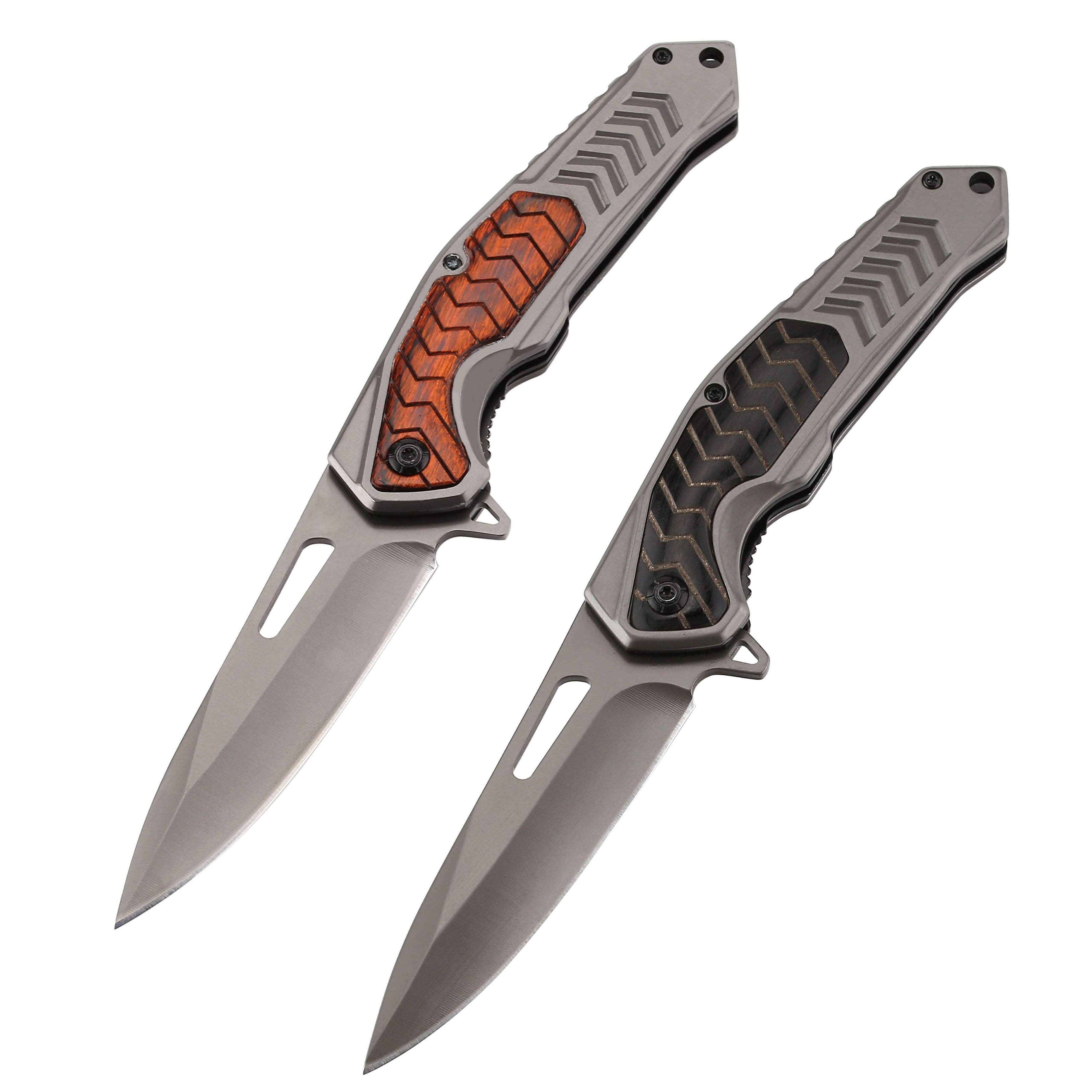 Price US$ 10.39 High Quality Tactical Survival Camping Folding Knife With Colored Wood Handle Titanium Corrosion Resistant Coated Stainless Steel Outdoor Buy On Alfknives.com