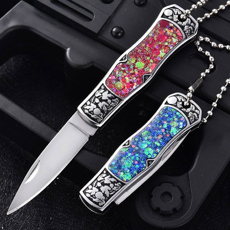 Price US$ 9.43 High Quality Women S Gift Mini Pocket Knife With Resin Handle Easy To Carry Key Chain Camping Folding Knife Buy On Alfknives.com