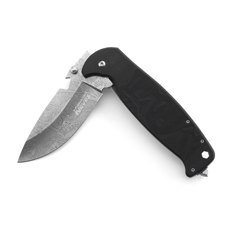 Price US$ 12.96 High Quality Engraving Fashion Pattern Blade G10 Handle Folding Knife Can Be Used For Men Gifts Buy On Alfknives.com