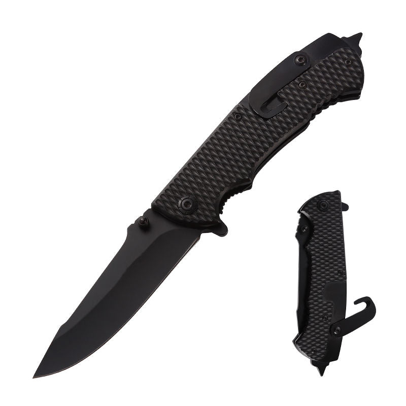 Price US$ 9.84 High Quality F107 Folding Black Coating Blade Outdoor Pocket Knife Survival Camping Knife Self Defense Tactical Knives With Plastic Handle Buy On Alfknives.com