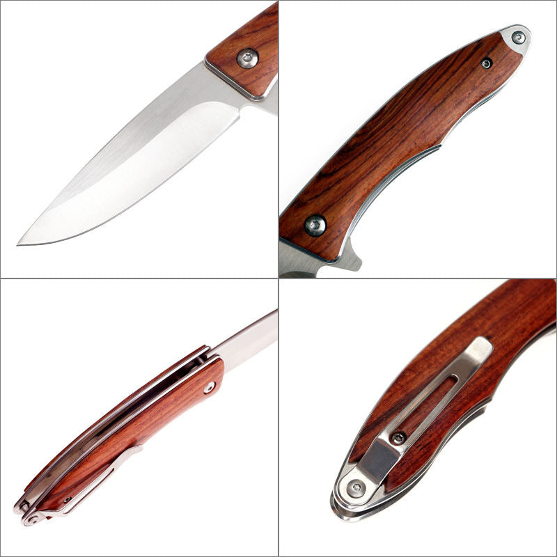 Price US$ 16.66 High Quality Durable 9Cr18Mov Folding Knife With Wooden Handle Outdoor Pocket Knife Tactical Hunting Survival Camping Edc Knife Buy On Alfknives.com