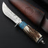 Price US$ 34.4 High Quality Handmade Damascus Fixed Blade Knife Horn Handle Outdoor Camping Hunting Survival Pocket Knife Utility Leather Case Collection Buy On Alfknives.com