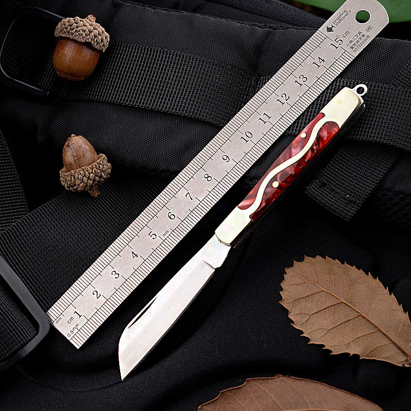 Top Quality Professional wood handle folding survival camping stainless steel knife