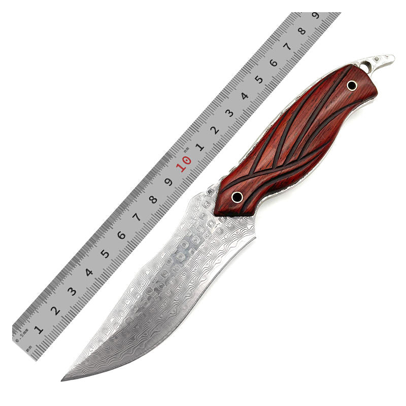 Price US$ 44.1 High Quality Rosewood Handle Damascus Knife With Leather Sheath For Outdoor Survival Camping Tactical Hunting Pocket Knife Buy On Alfknives.com