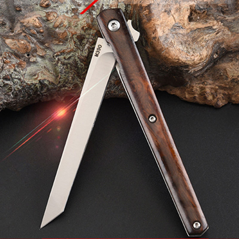 Price US$ 9.33 High Quality Ladies 3  Slim Handle Self Defense Hunting Stainless Steel M390 D2 Folding Edc Knife With Leather Sheaths Bag Cases Buy On Alfknives.com