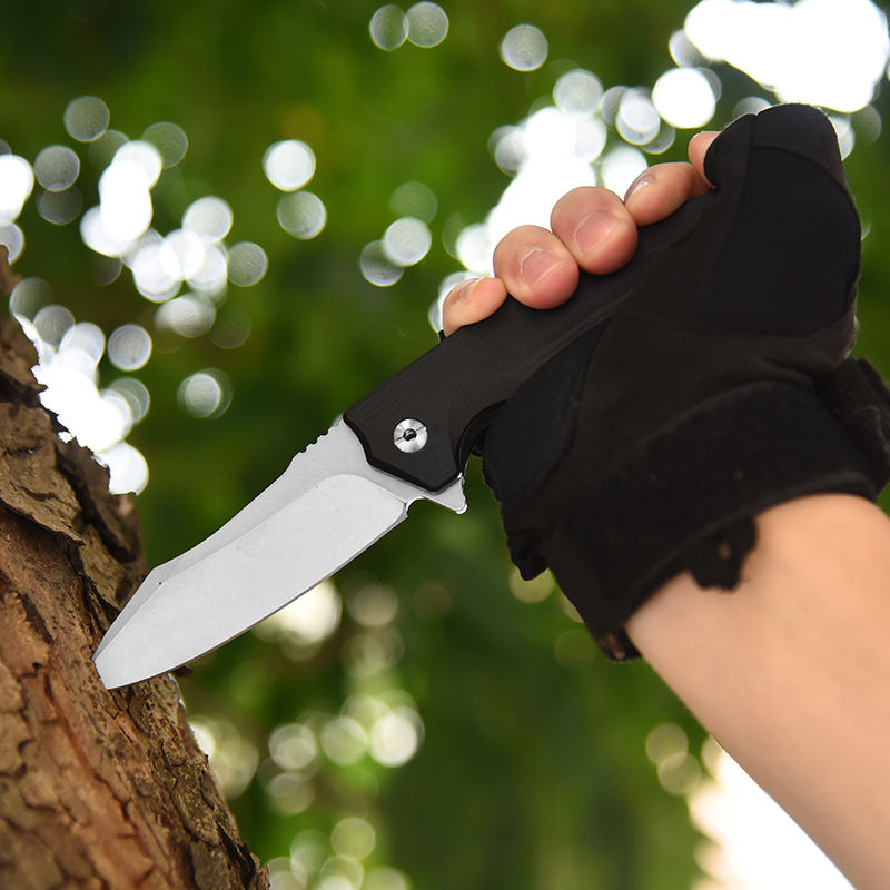 Price US$ 20.68 High Quality Cool Black Design Tactical Wood Handle Self Defense Custom Logo Pocket Folding Knife Buy On Alfknives.com