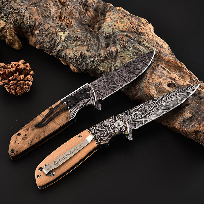 Price US$ 10.41 High Quality Best Selling Products 2023 Olive Wooden Handle Outdoor Edc Outdoor Pocket Camping Hunting Folding Knife With 3D Printing Blade Buy On Alfknives.com