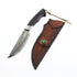 High quality fixed Damascus blade blackwood handle tactical survival hunting knife with sheath