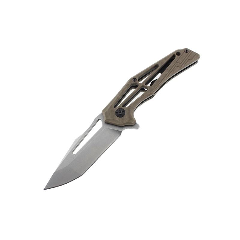 Exquisted stainless steel sharp blade G10 handle outdoor folding camping tactical knife