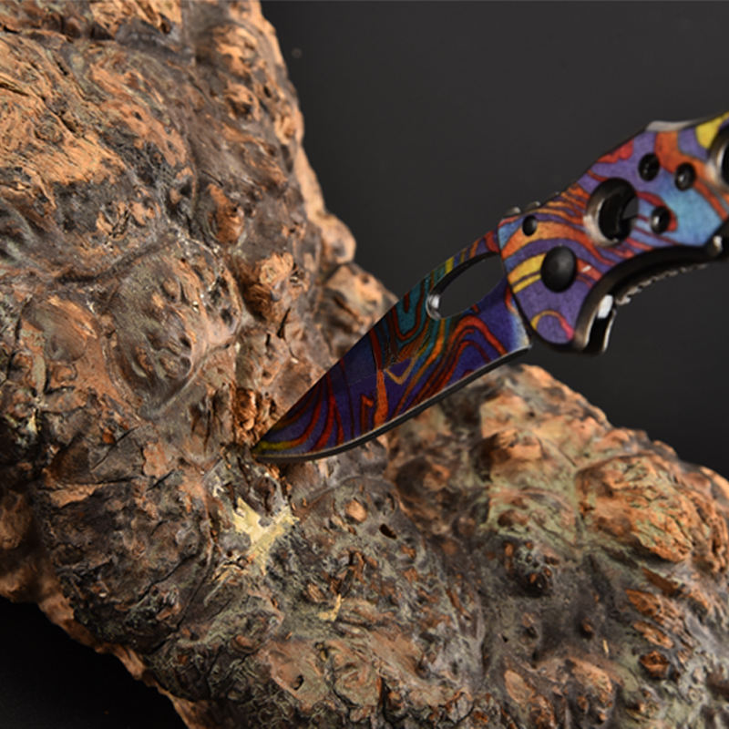 Price US$ 8.34 High Quality Colored Camo Folding Knife Stainless Steel Outdoor Survival Self Defense Pocket Knife Buy On Alfknives.com