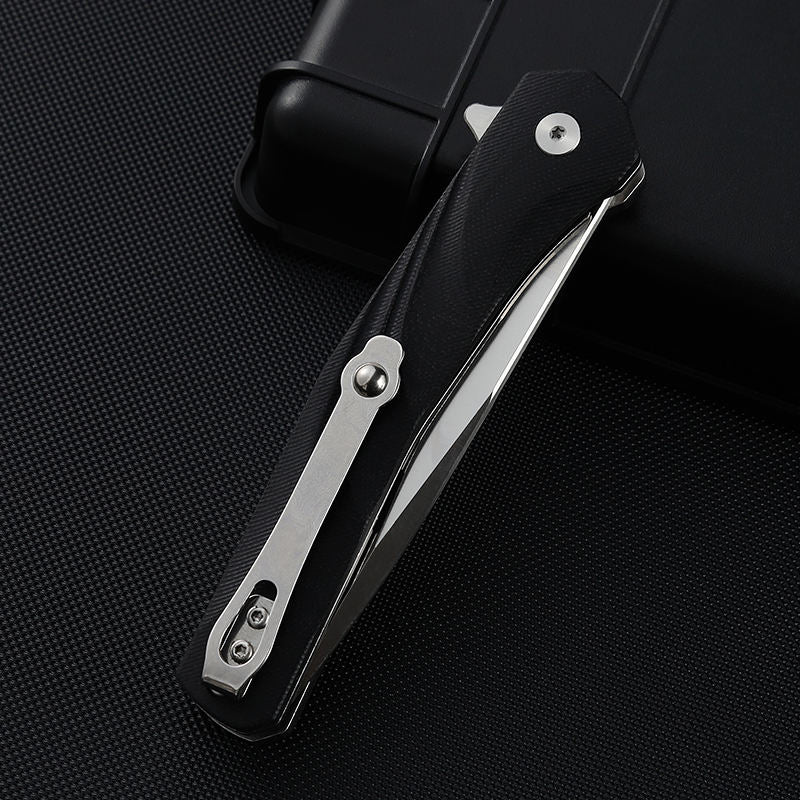 Price US$ 16.88 High Quality High Hardness Black Color G10 Handle Knife Sharp Blade Outdoor Camping Folding Knife D2 Steel Survival Pocket Knife With Clip Buy On Alfknives.com