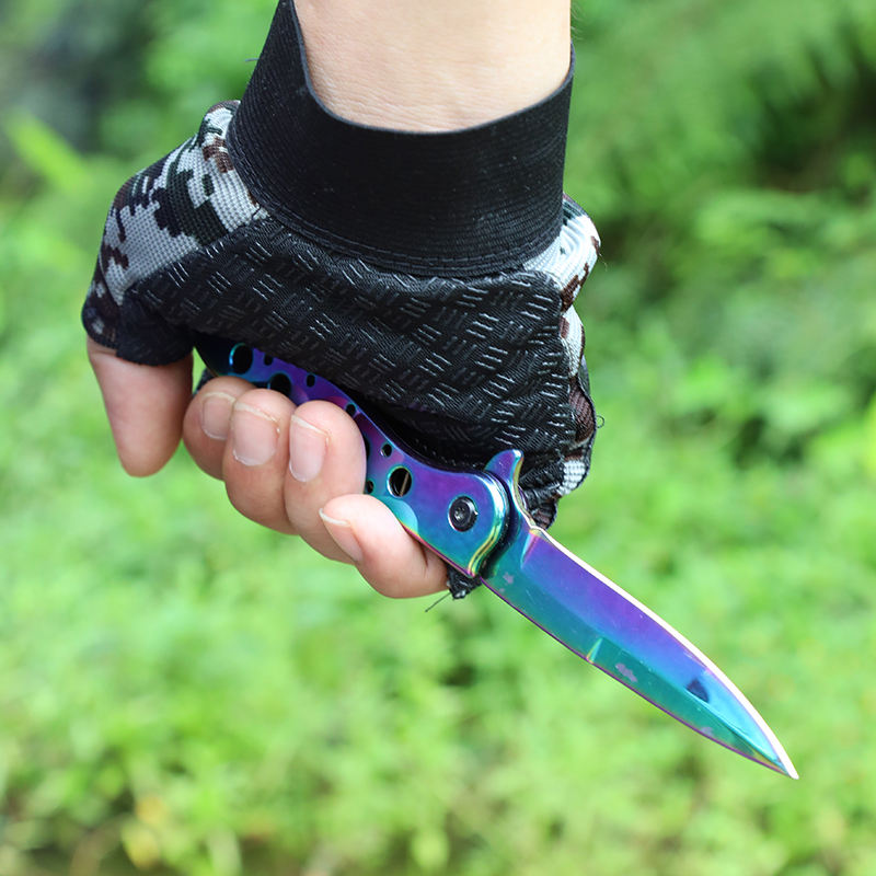 Price US$ 10.54 High Quality Colourful Rainbow Tactical Small Outdoor Camping Women Self Defense Survival Edc Folding Pocket Knife Buy On Alfknives.com