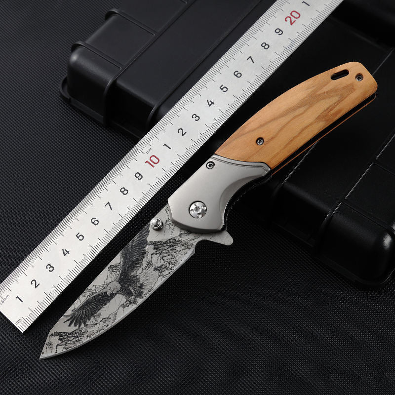 Price US$ 10.12 High Quality New Product Ideas 2022  Wood Handle Camping Survival Tactical Outdoor Pocket Folding Hunting Knives Set Buy On Alfknives.com