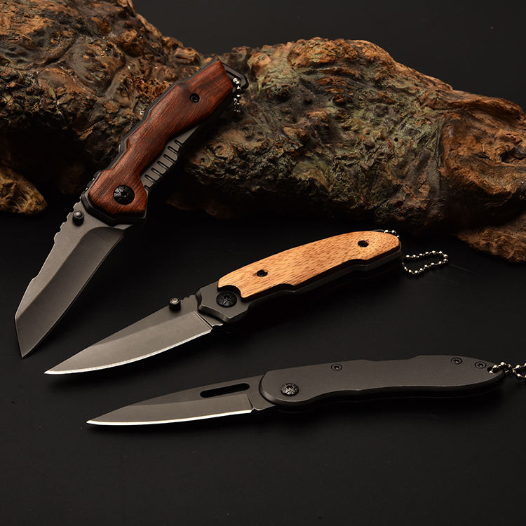 Price US$ 8.84 High Quality Outdoor Edc Stainless Steel Knife Wood Handle Tactical Camping Survival Titaniums Folding Pocket Knife Sets Buy On Alfknives.com