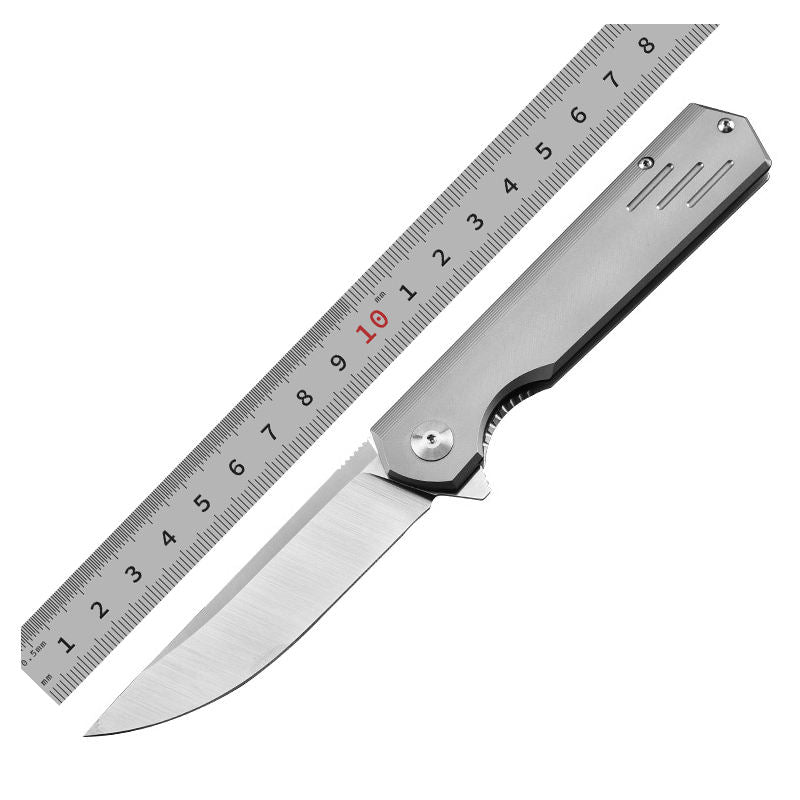 Price US$ 98.3 High Quality Titanium Alloy Handle High Hardness Outdoor Handmade Folding Camping Pocket M390 Knife Buy On Alfknives.com