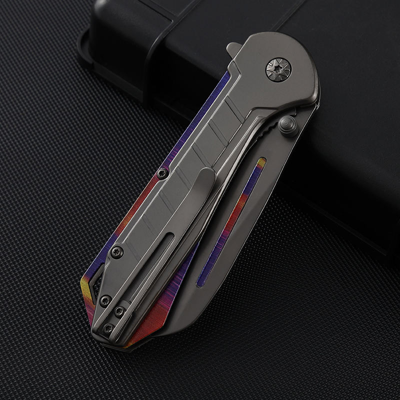 Price US$ 10.63 High Quality Hot Sale Edc Titanium Coating Blade Can Be Customized Logo Stainless Steel Customized Camping Folding Pocket Outdoor Knife Buy On Alfknives.com