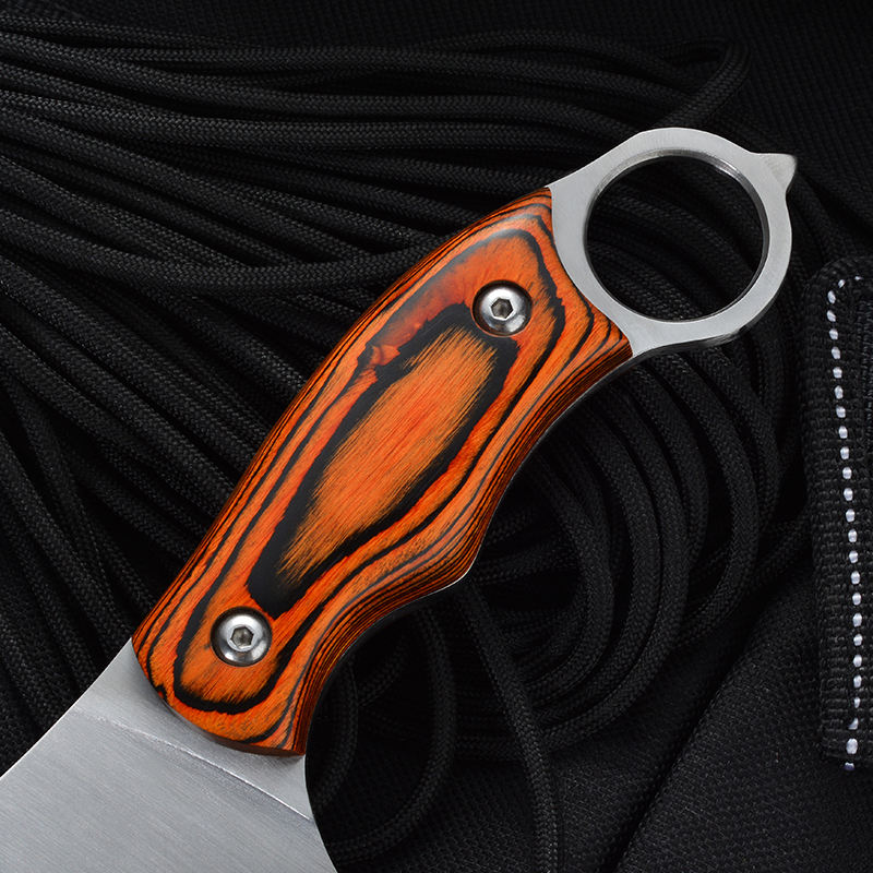 Price US$ 11 High Quality Wholesale Stainless Steel Kitchen Knife Wooden Handle Fixed Blade Outdoor Tactical Chef Knife Hunting Hunted Series 1 Buy On Alfknives.com