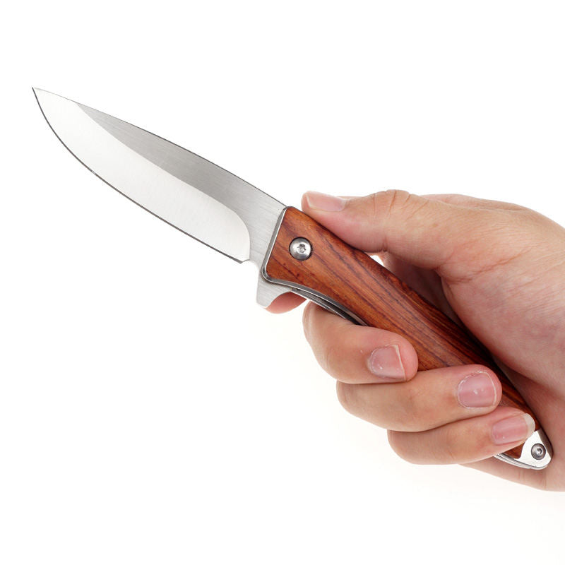 Price US$ 16.66 High Quality Durable 9Cr18Mov Folding Knife With Wooden Handle Outdoor Pocket Knife Tactical Hunting Survival Camping Edc Knife Buy On Alfknives.com