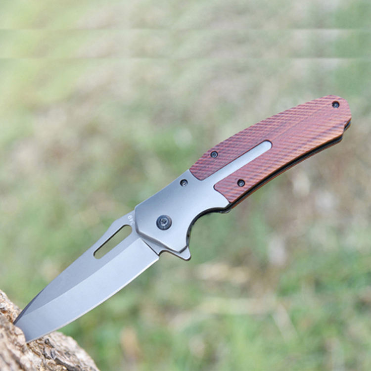 Price US$ 10.39 High Quality Stainless Steel 3Cr13 Wooden Handle Handmade Outdoor Folding Camping Custom Pocket Knife Buy On Alfknives.com