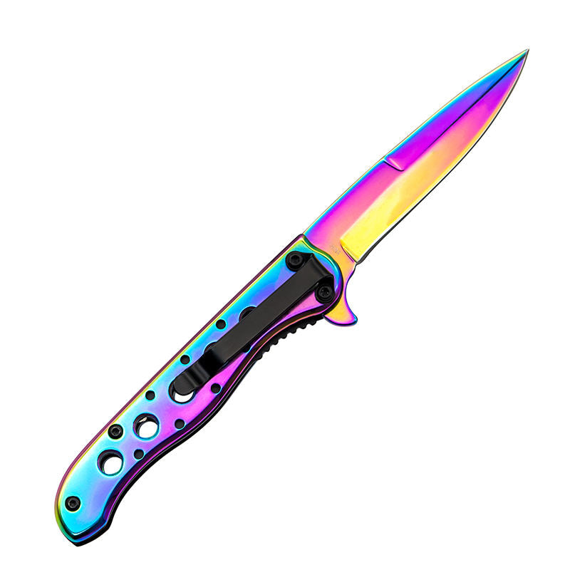 Price US$ 10.54 High Quality Colourful Rainbow Tactical Small Outdoor Camping Women Self Defense Survival Edc Folding Pocket Knife Buy On Alfknives.com