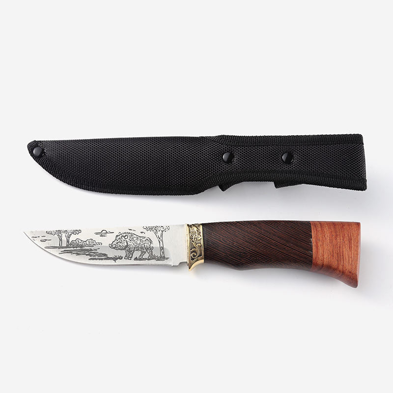 Price US$ 12.8 High Quality Hongrui Industry Wood Handle Straight Knife Fixed Blade Outdoor Hunting Self Defense Survival Knifes Tactical Camping Knives Buy On Alfknives.com