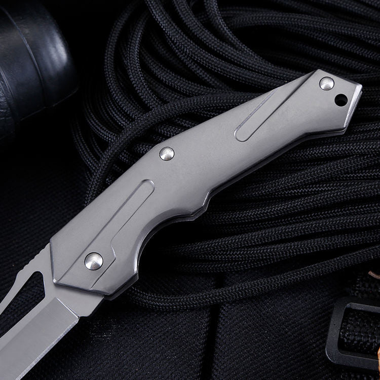 Price US$ 9.7 High Quality Style Folding Pocket Knife With Titanium Surface For Hunting Survival Camping Tactical Edc Self Defense Rescue Knife Buy On Alfknives.com