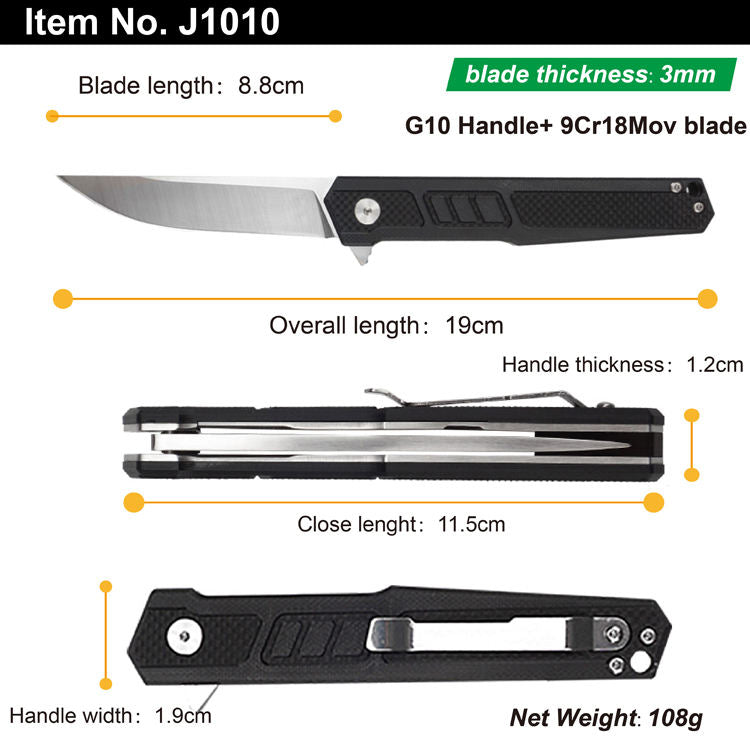 Price US$ 15.89 High Quality Cold 9Cr18Mov Steel Folding Knife With G10 Handle Outdoor Pocket Knife Tactical Hunting Survival Camping Knife High Carbon Steel Buy On Alfknives.com