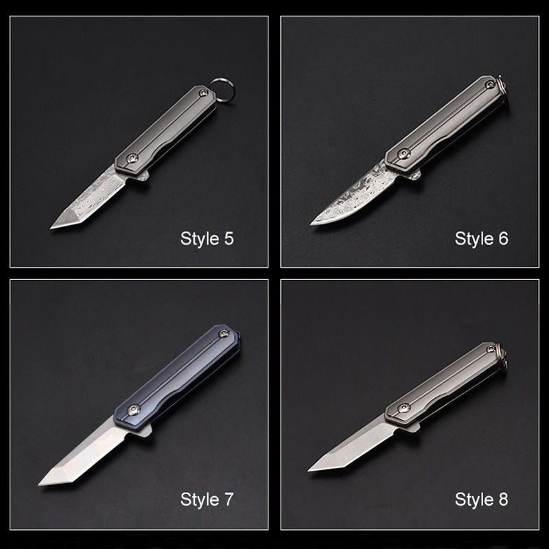 Price US$ 17.8 High Quality New Launch Damascus D2 Keychain Folding Pocket Knife For Women S Self Defense Outdoor Camping Hunting With Aluminum Box Buy On Alfknives.com