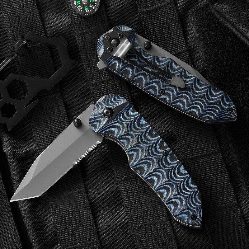 Price US$ 9.86 High Quality Self Defense Folding Knife With Titanium Surface & Anti Slip Handle Pocket Knives For Hunting Survival Camping Tactical Buy On Alfknives.com