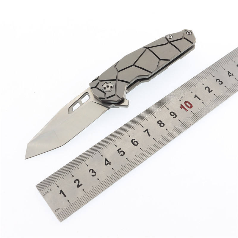 High Quality  titanium handle folding  titanium Collection folding pocket knife with Clip