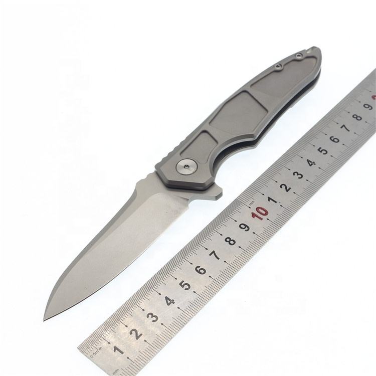 popular titanium alloy blade custom handmade survival knife titanium alloy knife