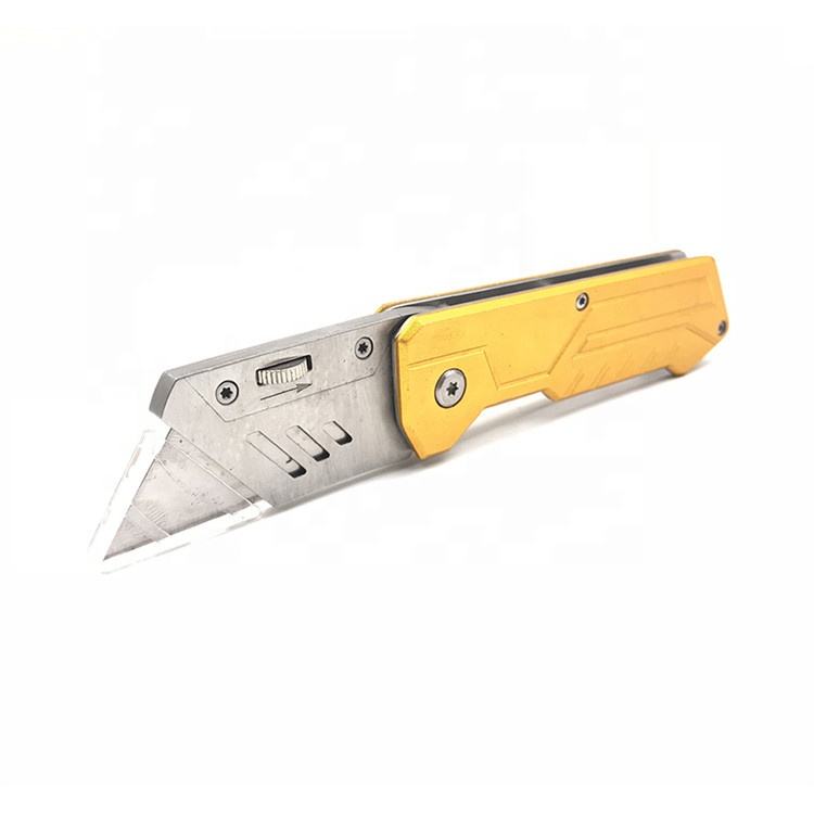 New product yellow handle utility blade folding paper cutting  utility knife