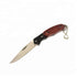 high quality wood handle stainless steel blade tactical pocket knife with keychain