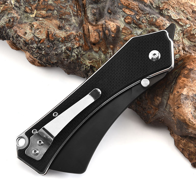 Price US$ 13.4 High Quality Custom Hand Made Blade Handle Tactical Hunting Folding Hunting Knife D2 Black Buy On Alfknives.com