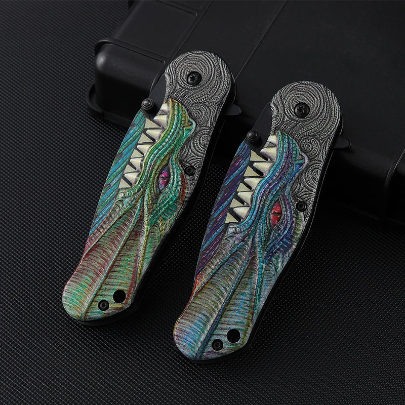 Price US$ 9.76 High Quality Tiger Tooth 3D Stainless Steel Handle 3Cr13 Blade Folding Pocket Knife For Self Defense Knife Hunting With Black Box Buy On Alfknives.com