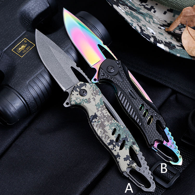 Price US$ 9.88 High Quality Rainbow Survival Hunting Camping Folding Pocket Knife With Aluminum Handle Clip  Tac Tactical For Self Defense Buy On Alfknives.com