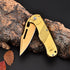 Price US$ 10.9 High Quality Tactical Professional Golden Folding Knives Outdoor Stainless Steel Camping Hunting Pocket Knife Survival Titanium Knife Buy On Alfknives.com