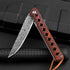 Price US$ 10.45 High Quality Edc Outdoor Laser Damascus Engraved Blade Wood Handle Self Defense Pocket Camping Survival Knife Buy On Alfknives.com