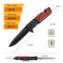 Price US$ 10.11 High Quality Factory Wholesale Folding Hunting 3Cr13 Stainless Steel Blackening Wooden Pocket Knife Outdoor Survival Tactical Knife Buy On Alfknives.com