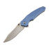 New design half Serrated blue handle utility rescue pocket folding outdoor knife