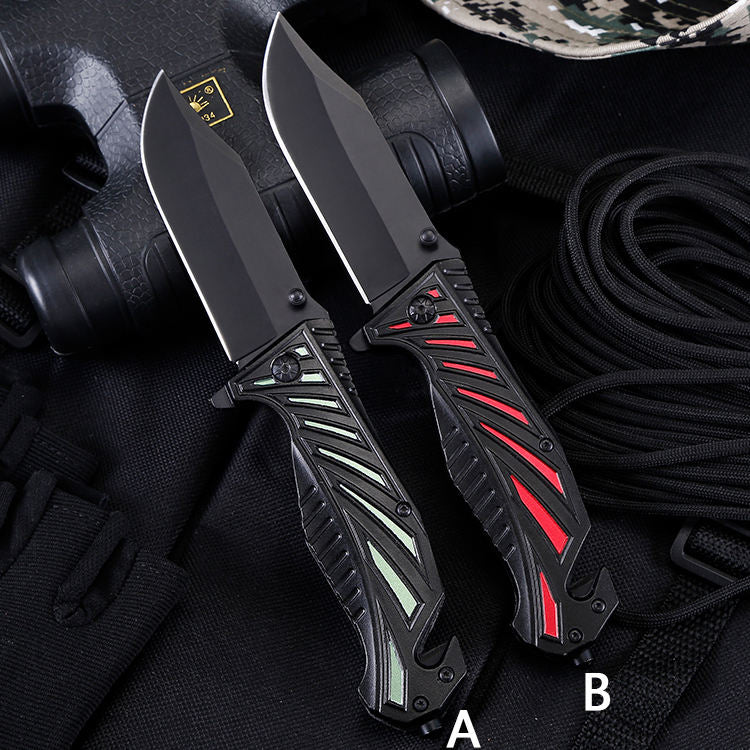 Price US$ 9.68 High Quality Black Coated Blades  Camping Tactical Pocket Folding Knives With Rope Cutters And Glass Crushers Buy On Alfknives.com