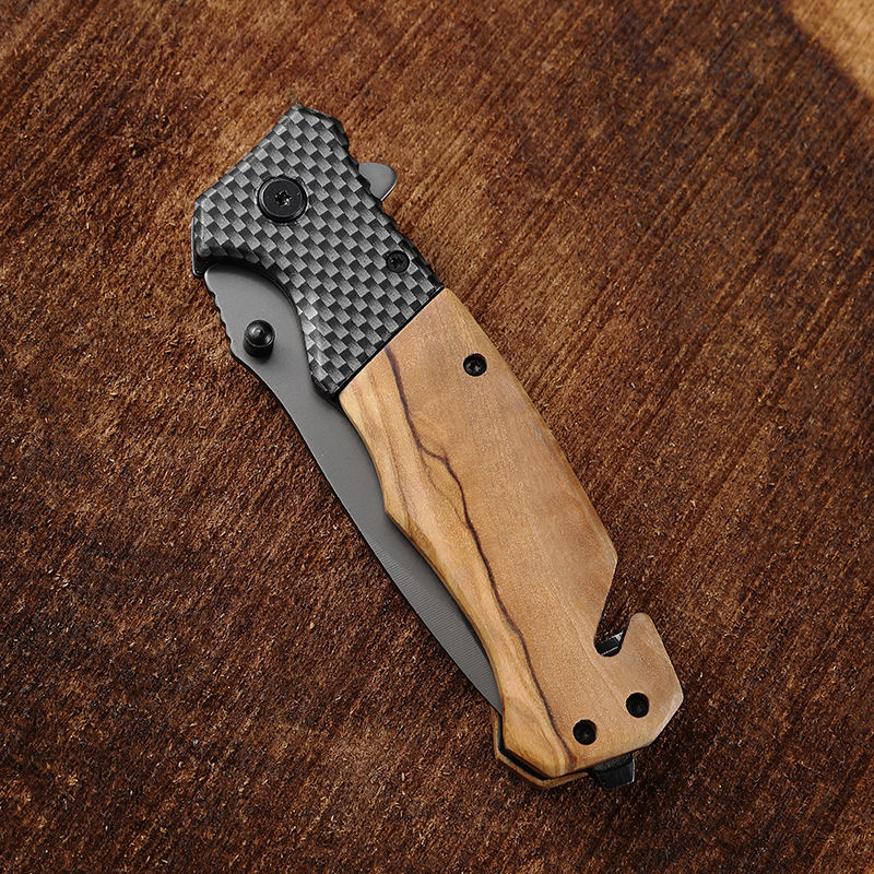 Price US$ 9.28 High Quality New Edition X50 Improved Edition Steel Head And Wood Combined Handle Outdoor Survival Camping Folding Pocket Knife Hunting Buy On Alfknives.com