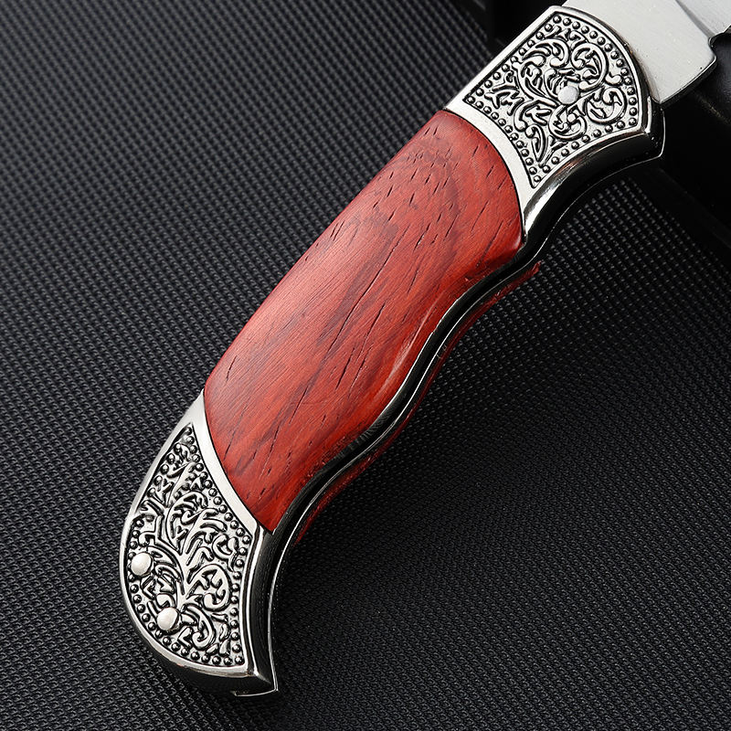 Price US$ 9.97 High Quality Customized Pocket Knife Folding Knife For Engraved On Rosewood Double Sided Perfect Gift For Father Outdoor Camping Knife Edc Buy On Alfknives.com