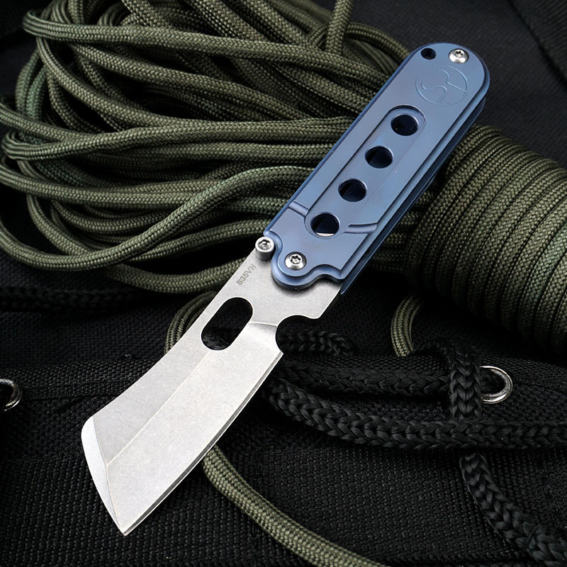 Price US$ 22.9 High Quality Mini Folding Knife S35Vn Blade Tc4 Titanium Alloy Handle Stone Washing Key Chain Knife Camping Survival Outdoor Tools Buy On Alfknives.com